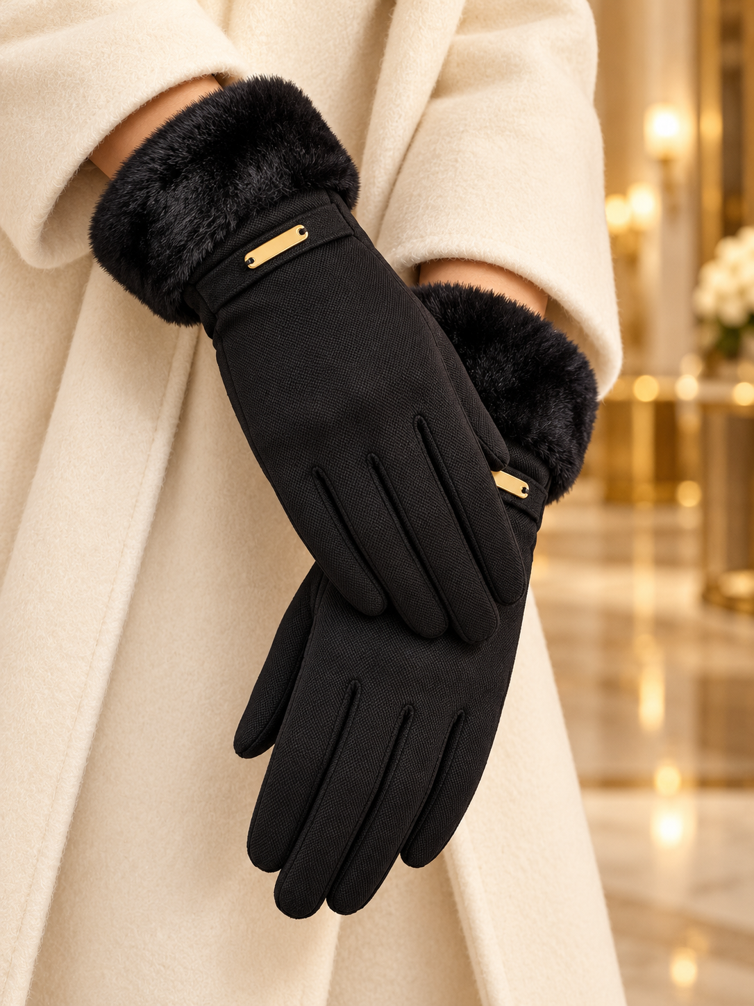 LADIES BLACK GLOVES