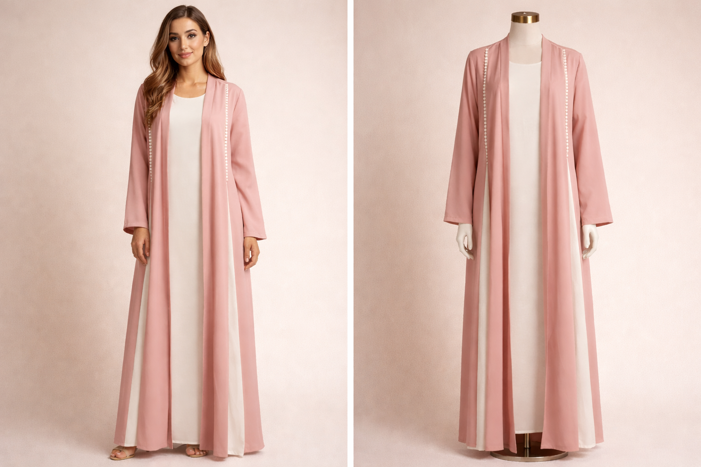 Blush pink over jacket