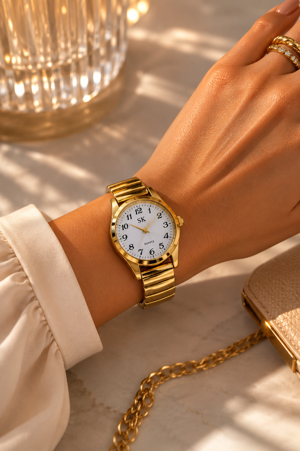 Gold detail watch