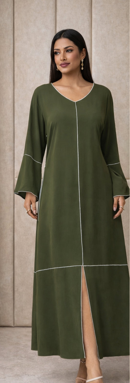 Olive green abaya