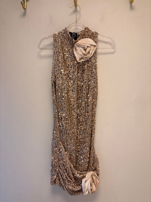 Gold sequin dress