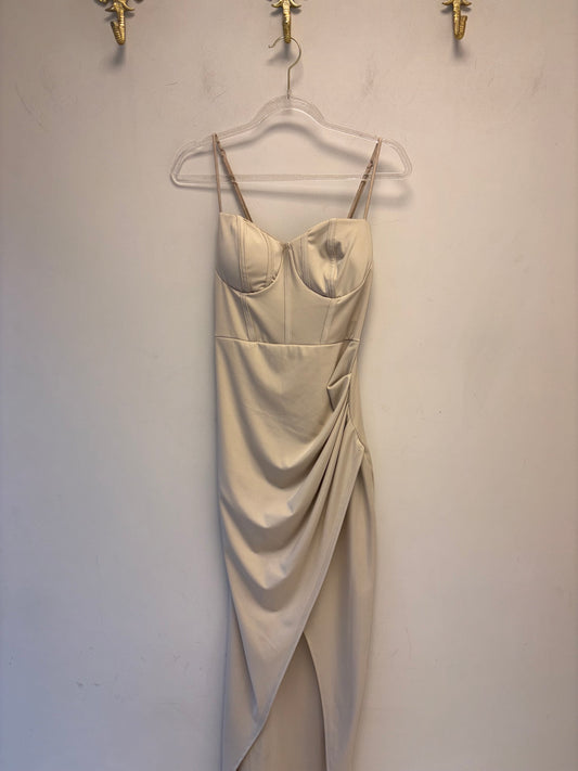 Ivory satin dress