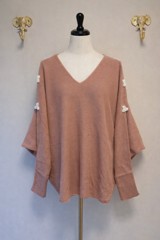 Blush pink oversized jumper