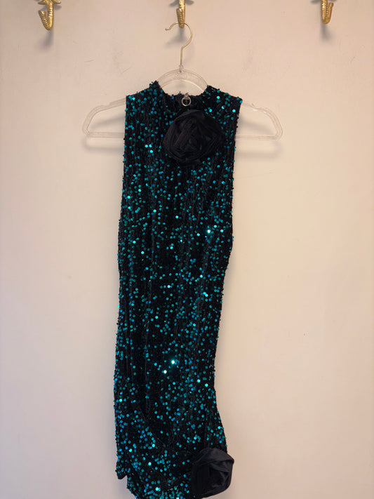 Emerald sequin dress