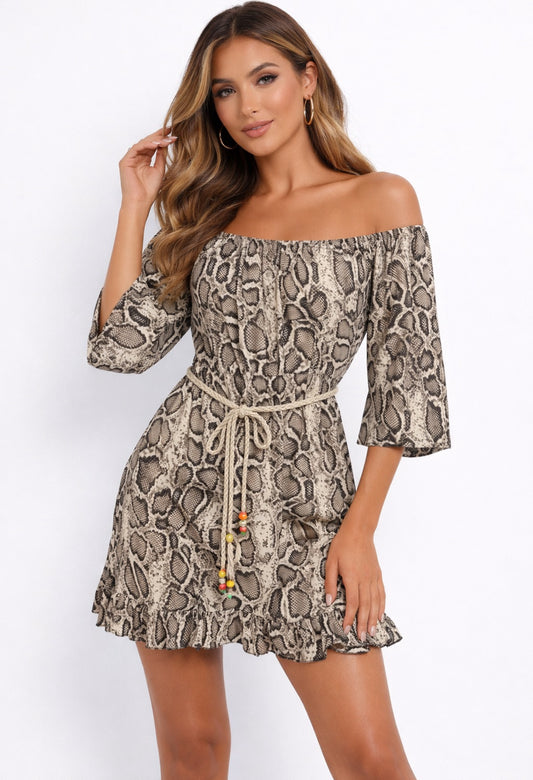 Snake print dress