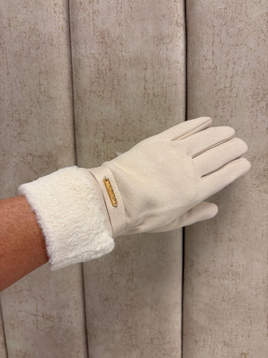Cream gloves
