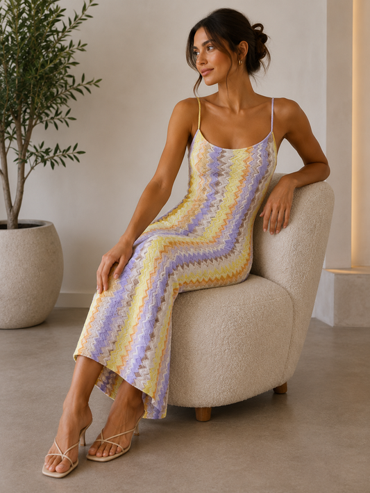 Yellow strappy dress
