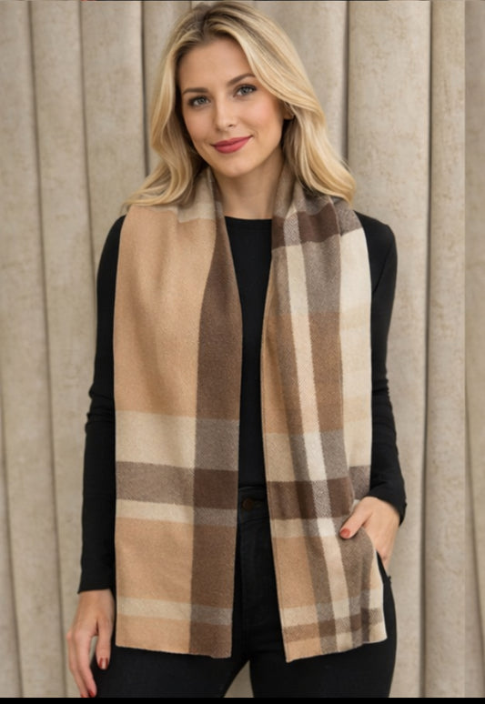Checked scarf