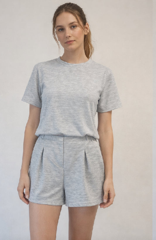 Grey short and tshirt set