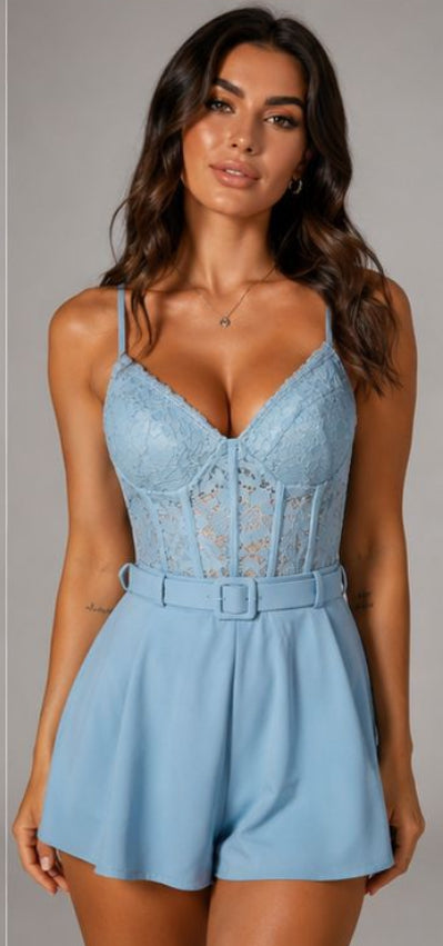 Baby blue playsuit