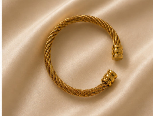 Cable carrier inspired bracelet