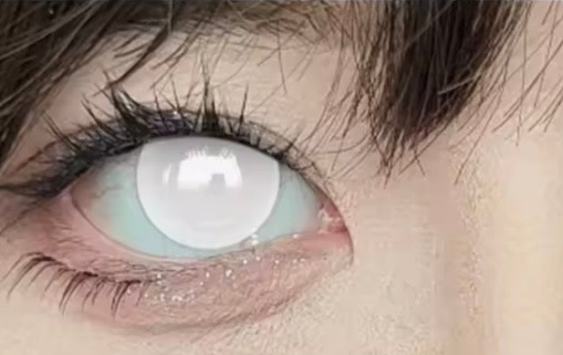 White ghoul contact lenses