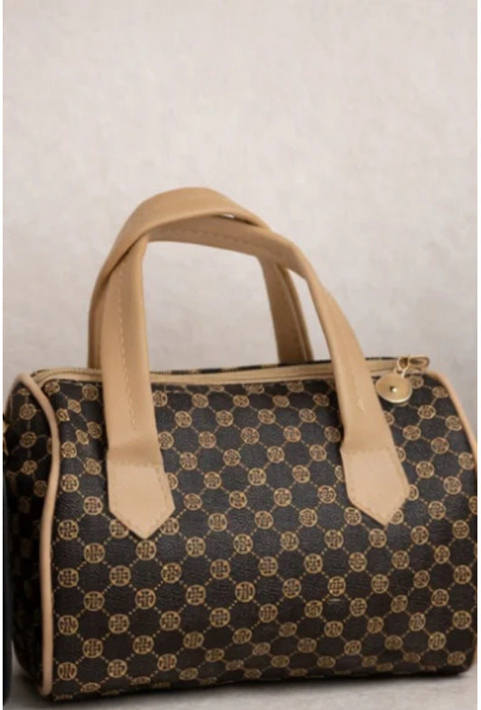 Brown and beige bag