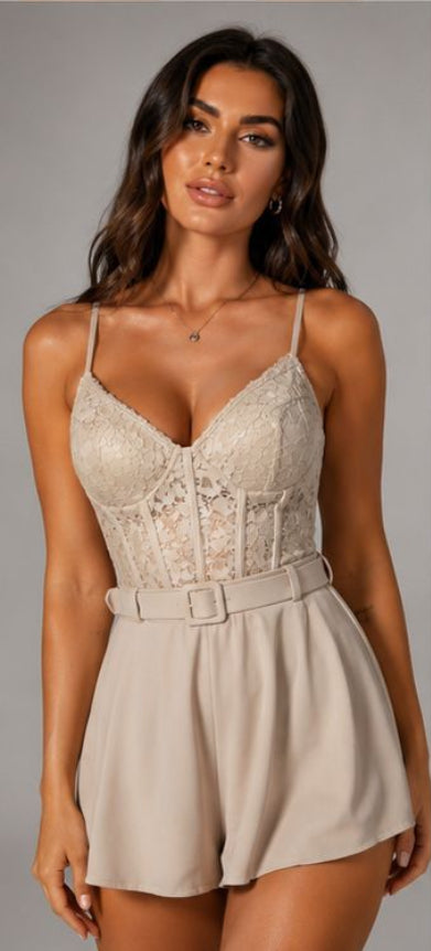 Beige playsuit