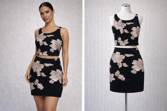 Luxe skirt and top combo