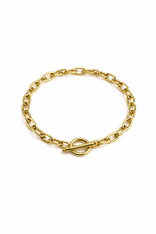 Gold chain bracelet