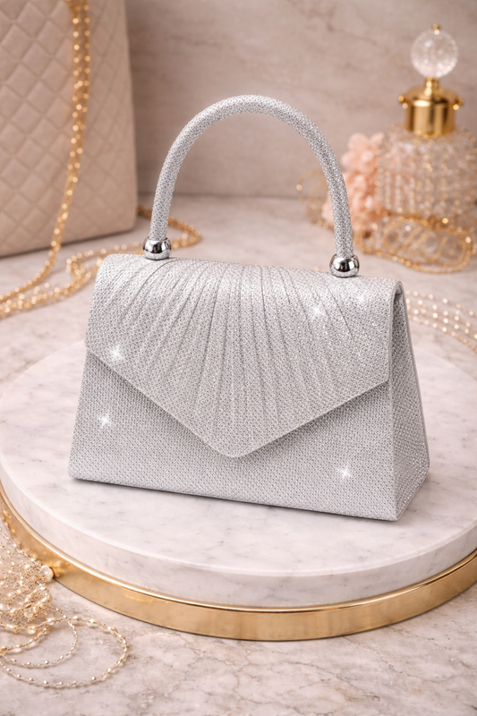 Silver sparkle bag