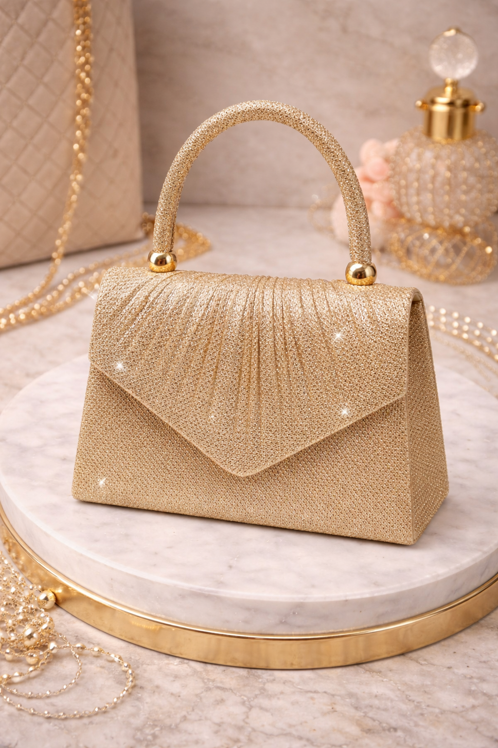 Gold sparkle bag