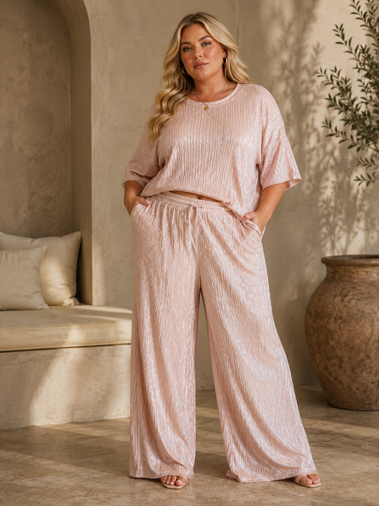 Baby pink sheen Co ord