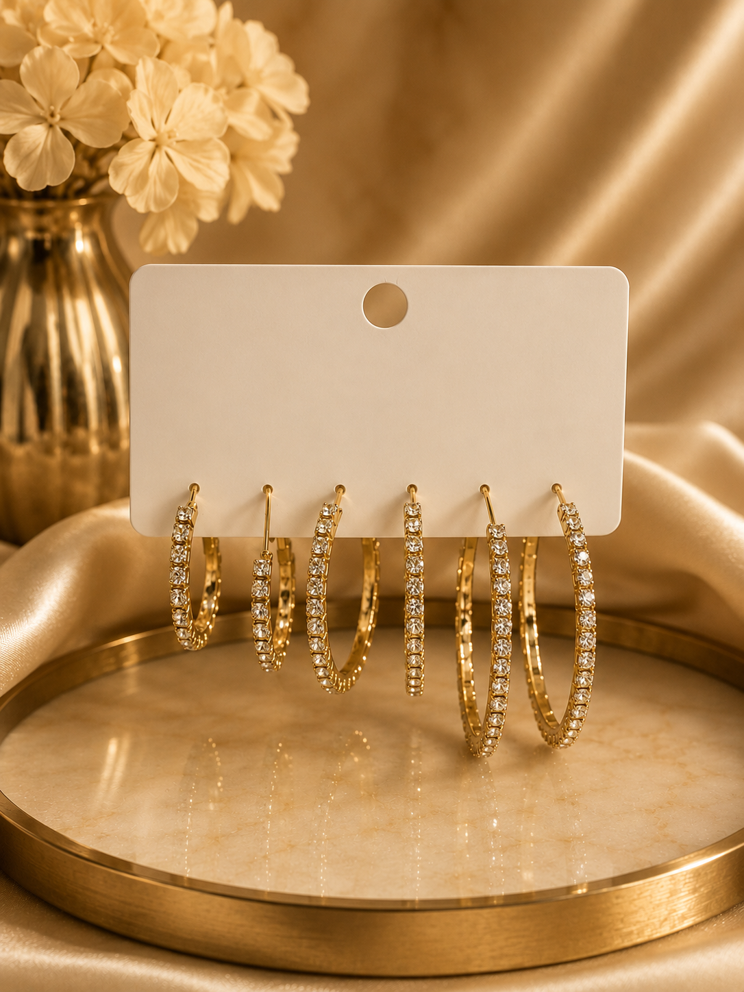 Gold hooped earrings