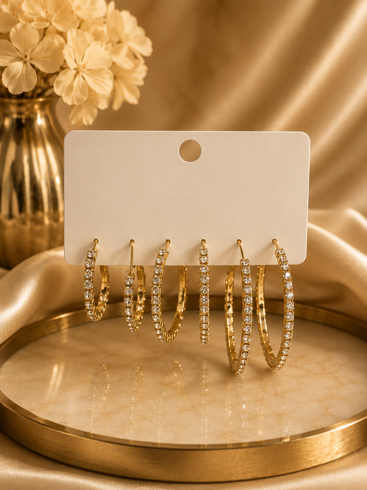 Gold hooped earrings