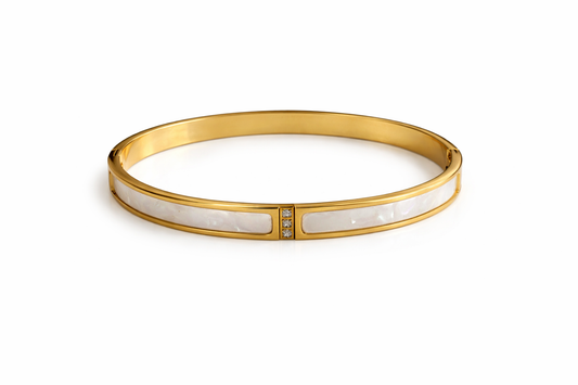 Milky white bangle